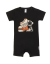 HuxBaby Gold Food Short Romper Black 6-12M